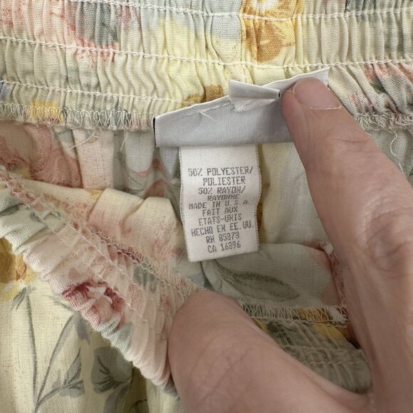 The Villager Vintage floral print skirt Elastic Waist size Medium - Picture 4 of 4